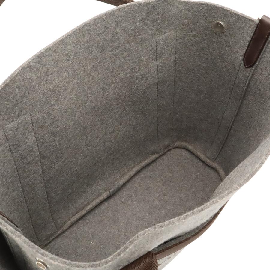 HERMES エルメス サック ド パンサージュ グルーム トートバッグ 2WAY ショルダーバッグ フェルト グレー ダークブラウン | HERMES | 05