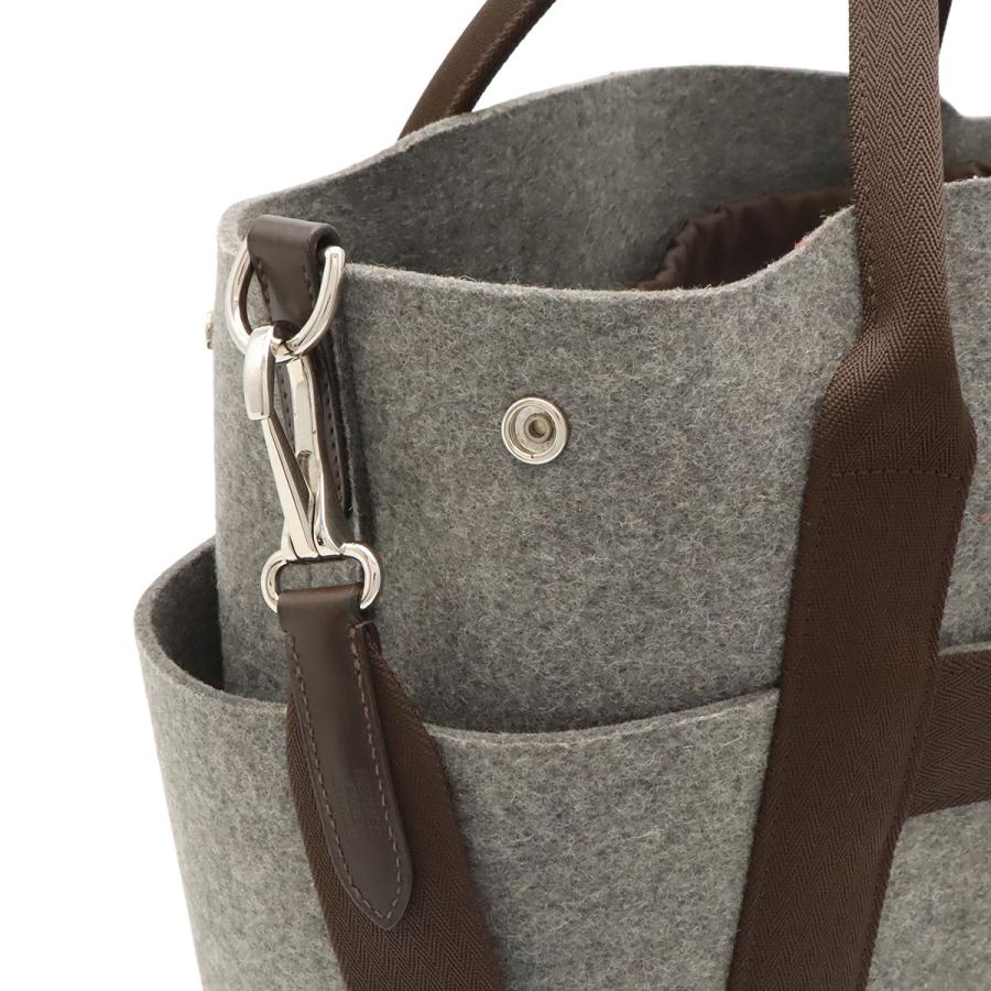 HERMES エルメス サック ド パンサージュ グルーム トートバッグ 2WAY ショルダーバッグ フェルト グレー ダークブラウン | HERMES | 06