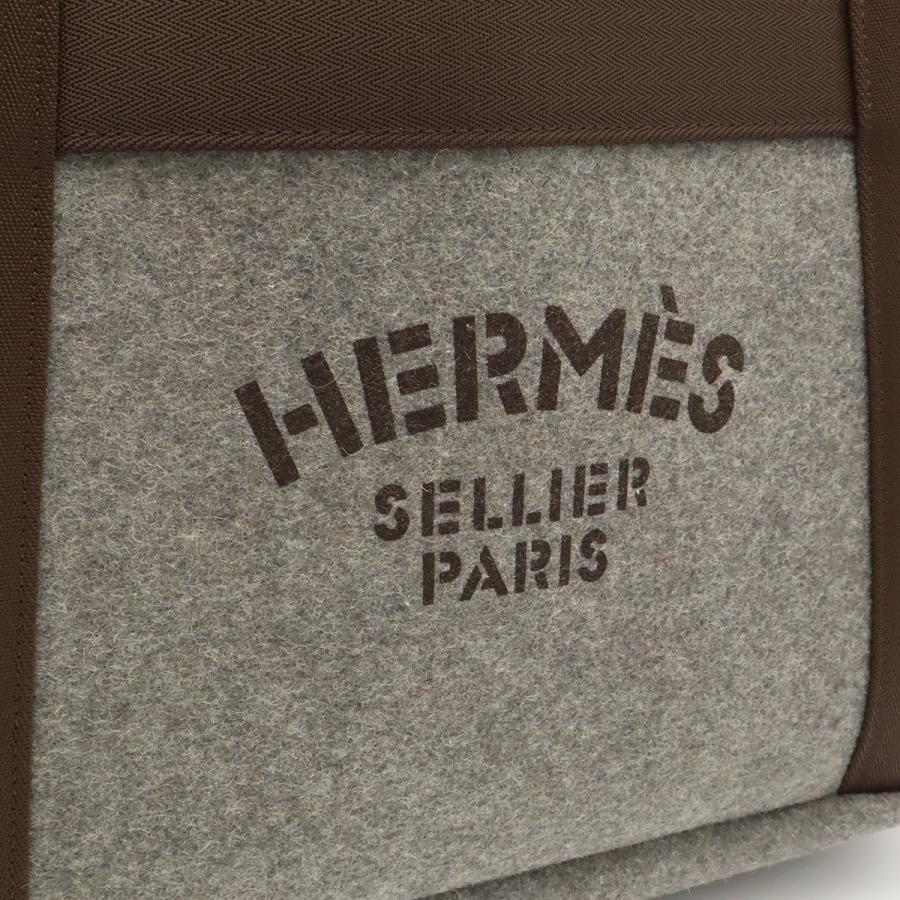 HERMES エルメス サック ド パンサージュ グルーム トートバッグ 2WAY ショルダーバッグ フェルト グレー ダークブラウン | HERMES | 07