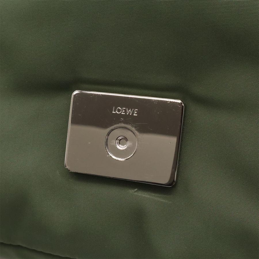 LOEWE ロエベ アナグラム パファー ゴヤバッグ ショルダーバッグ メッセンジャーバッグ ナイロン カーキグリーン オレンジ シルバー金具 | LOEWE | 04