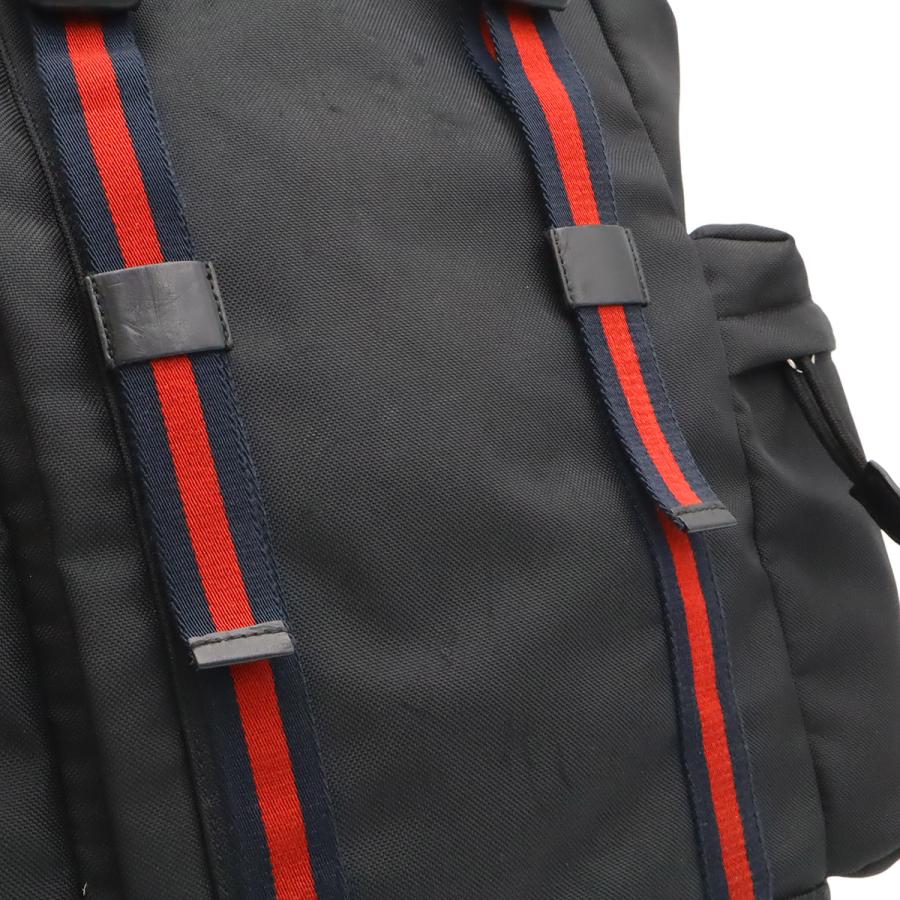 GUCCI グッチ テクノキャンバス ウェブライン シェリーライン キャットヘッド バックパック リュックサック レザー ブラック 黒 429037 | GUCCI | 08