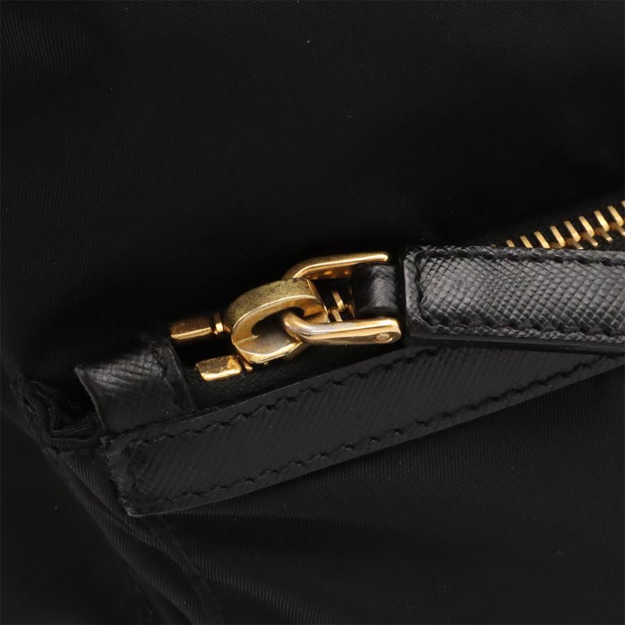 PRADA プラダ トートバッグ 2WAY ショルダーバッグ 斜め掛け ナイロン レザー NERO 黒 ブラック ゴールド金具 | PRADA | 06