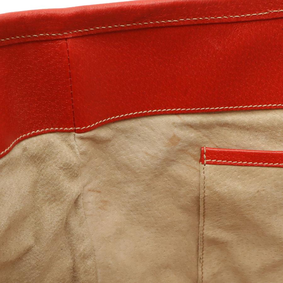 PRADA プラダ トライアングルロゴ トートバッグ 2WAY ショルダーバッグ 斜め掛け キャンバス レザー ベージュ レッド 赤 ゴールド金具 | PRADA | 06
