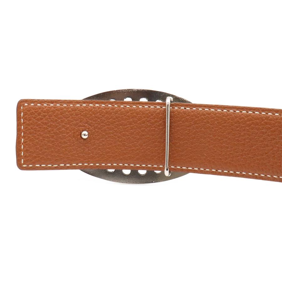 HERMES エルメス エヴリン エブリン リバーシブル ベルト ロゴパンチング レザー ブラック シルバー金具 #90 □I刻印 | HERMES | 03