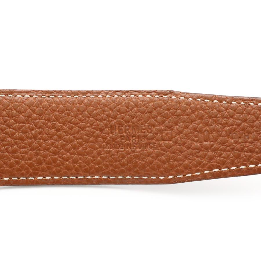 HERMES エルメス エヴリン エブリン リバーシブル ベルト ロゴパンチング レザー ブラック シルバー金具 #90 □I刻印 | HERMES | 07