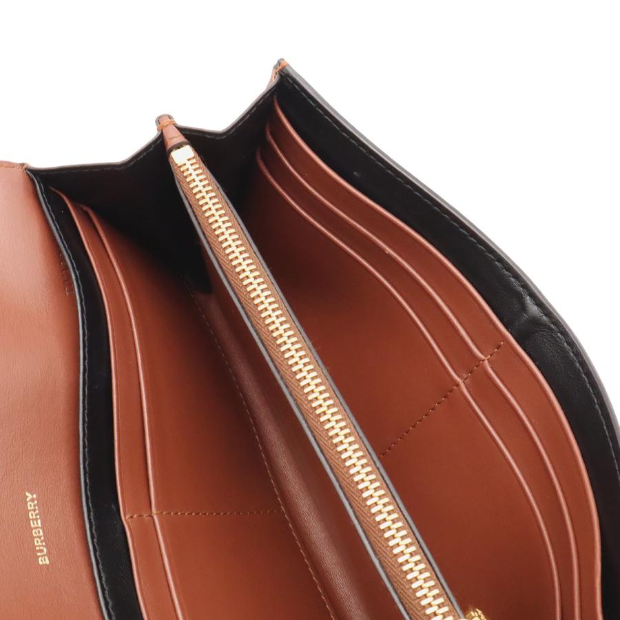 BURBERRY バーバリー TBモノグラム ストライプ コンチネンタルウォレット 2つ折り長財布 二つ折り PVC ブラウン ベージュ ゴールド金具 | BURBERRY | 06
