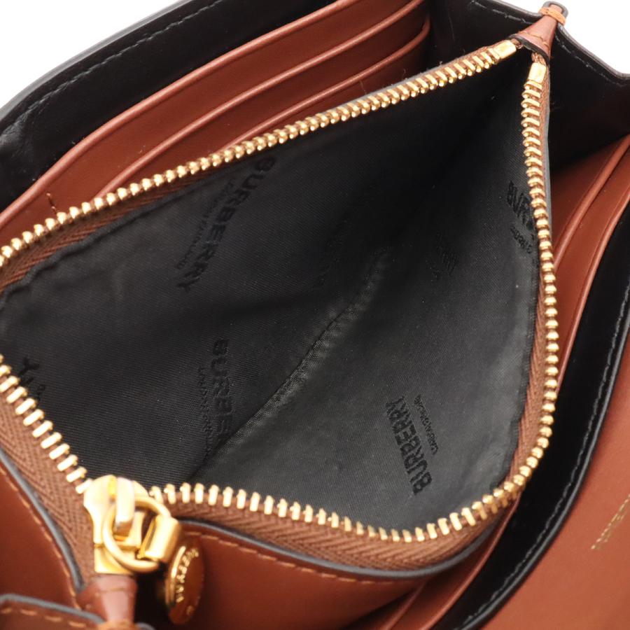 BURBERRY バーバリー TBモノグラム ストライプ コンチネンタルウォレット 2つ折り長財布 二つ折り PVC ブラウン ベージュ ゴールド金具 | BURBERRY | 07