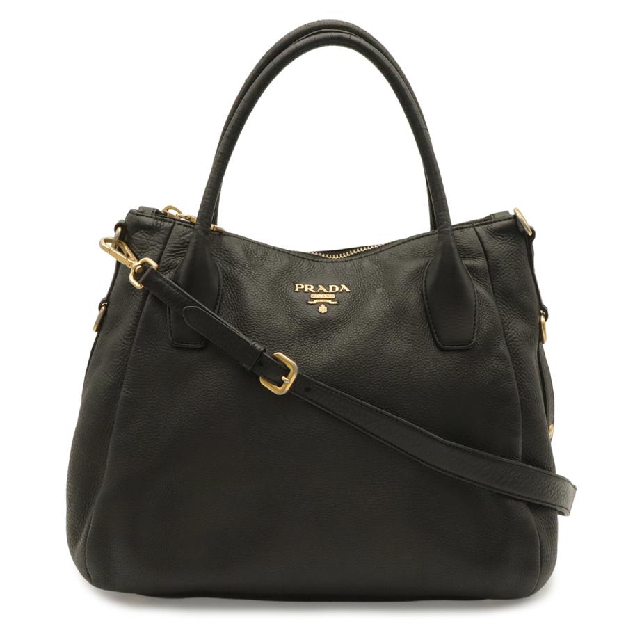 PRADA プラダ トートバッグ ショルダーバッグ 2WAY トートバッグ ヴィッテロダイノソフトレザー NERO 黒 ブラック ゴールド金具 BR4992 | PRADA