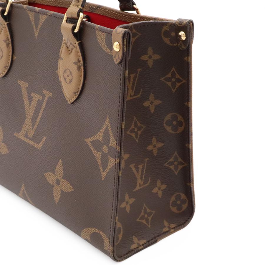 LOUIS VUITTON ルイ ヴィトン モノグラム オンザゴーPM ハンドバッグ 2WAY ショルダーバッグ 斜め掛け バイカラー ブラウン 茶 M46373 | LOUIS VUITTON | 05