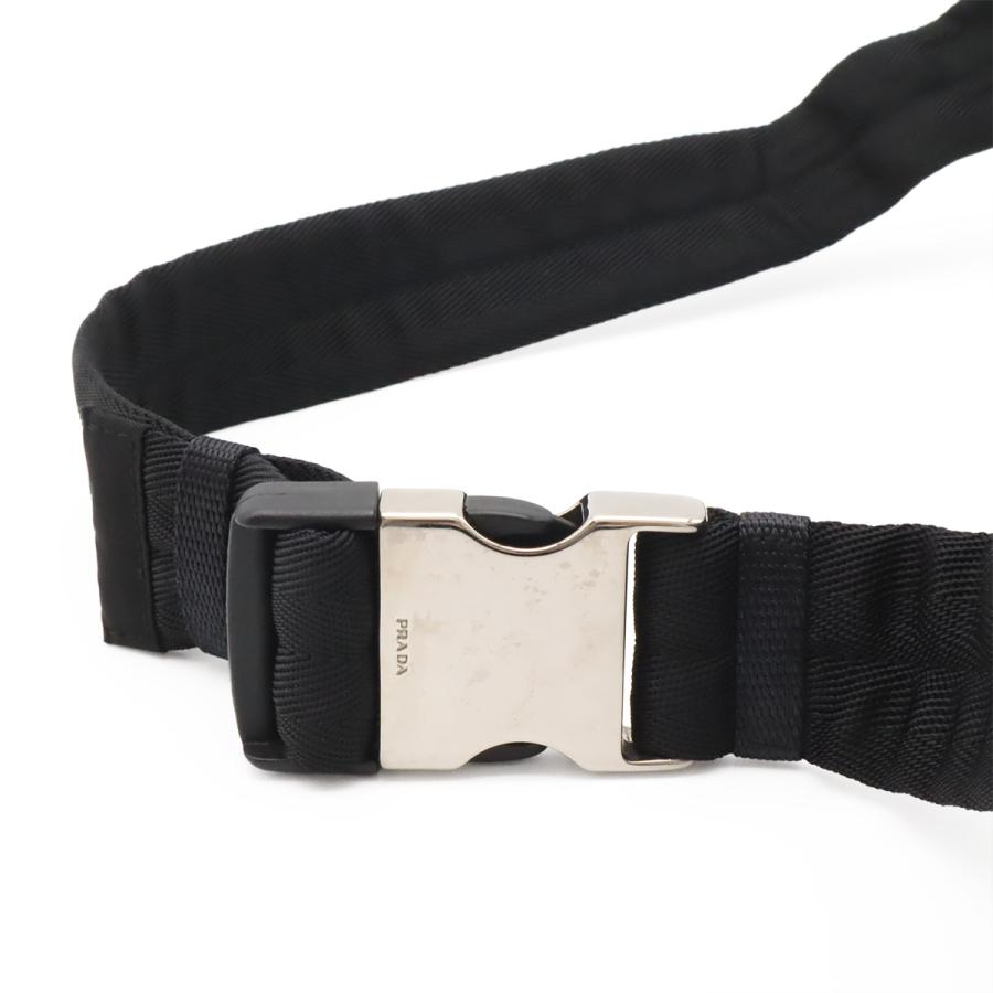 PRADA プラダ トライアングルロゴ ウエストバッグ ウエストポーチ ボディバッグ ヒップバッグ ナイロン NERO 黒 ブラック シルバー金具 | PRADA | 03