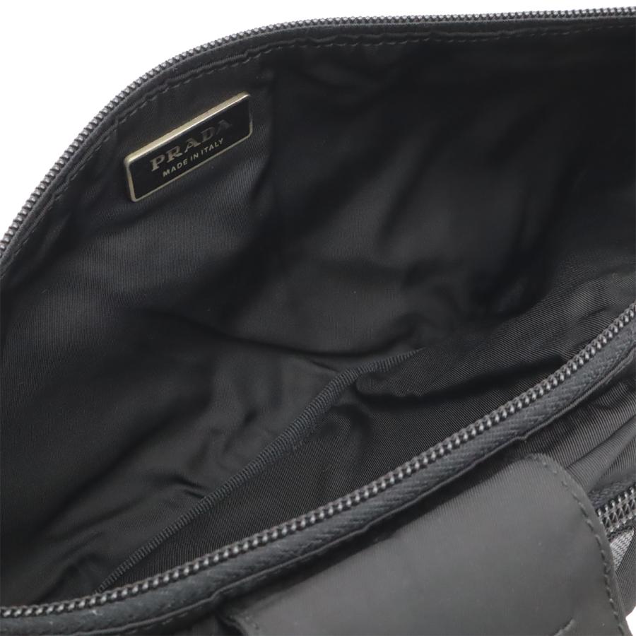 PRADA プラダ トライアングルロゴ ウエストバッグ ウエストポーチ ボディバッグ ヒップバッグ ナイロン NERO 黒 ブラック シルバー金具 | PRADA | 05