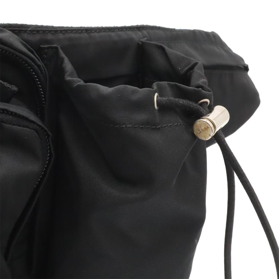 PRADA プラダ トライアングルロゴ ウエストバッグ ウエストポーチ ボディバッグ ヒップバッグ ナイロン NERO 黒 ブラック シルバー金具 | PRADA | 07