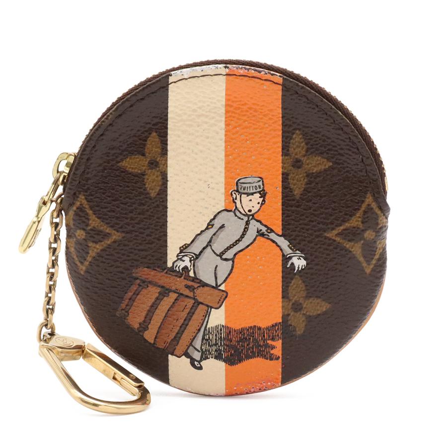 LOUIS VUITTON ルイ ヴィトン モノグラムグルーム ポルトモネ ロン コインケース 小銭入れ 丸型 ラウンド ベルボーイプリント オレンジ | LOUIS VUITTON