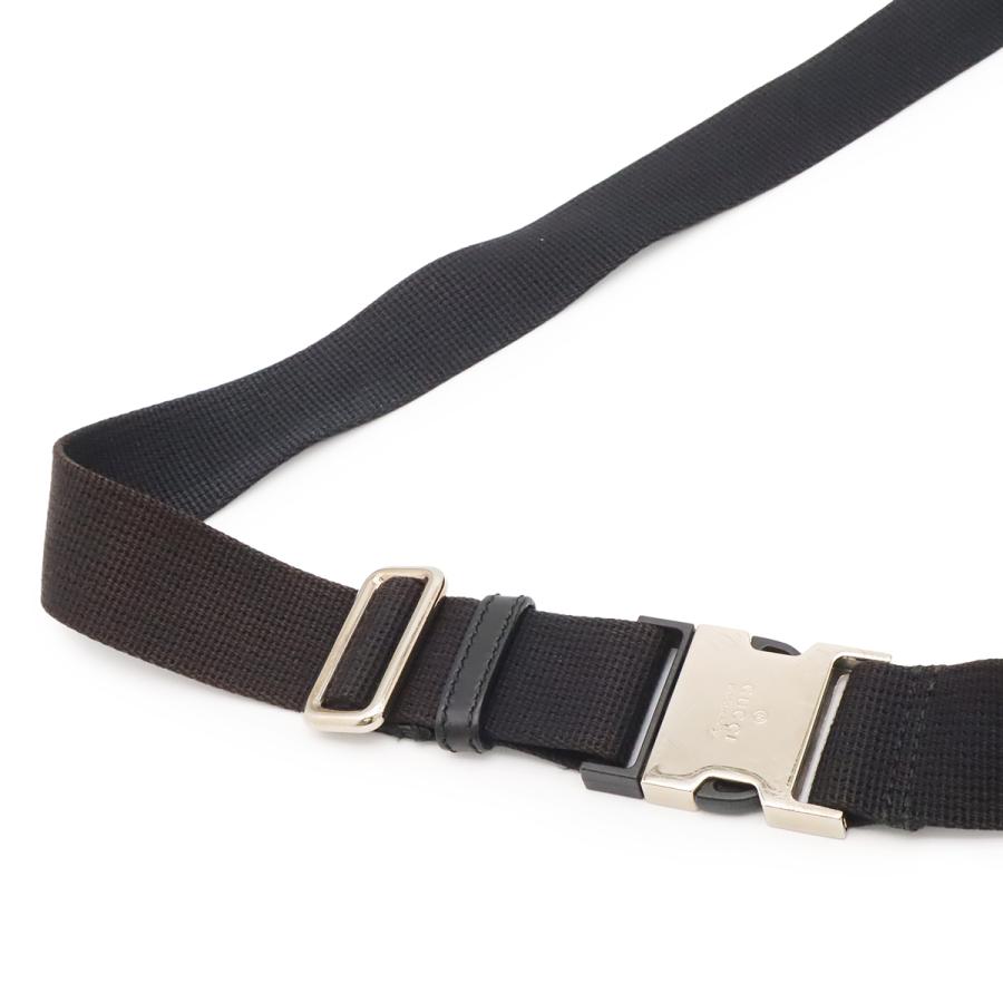 GUCCI グッチ グッチシマ ボディバッグ ウエストバッグ ウエストポーチ ヒップバッグ ラバーコーティングレザー ブラック 黒 | GUCCI | 04