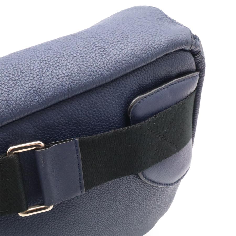 LOEWE ロエベ パズルバッグ アナグラム スリングバッグ ボディバッグ ショルダーバッグ 斜め掛け レザー ネイビー 紺 シルバー金具 | LOEWE | 04