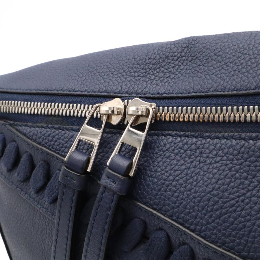 LOEWE ロエベ パズルバッグ アナグラム スリングバッグ ボディバッグ ショルダーバッグ 斜め掛け レザー ネイビー 紺 シルバー金具 | LOEWE | 05
