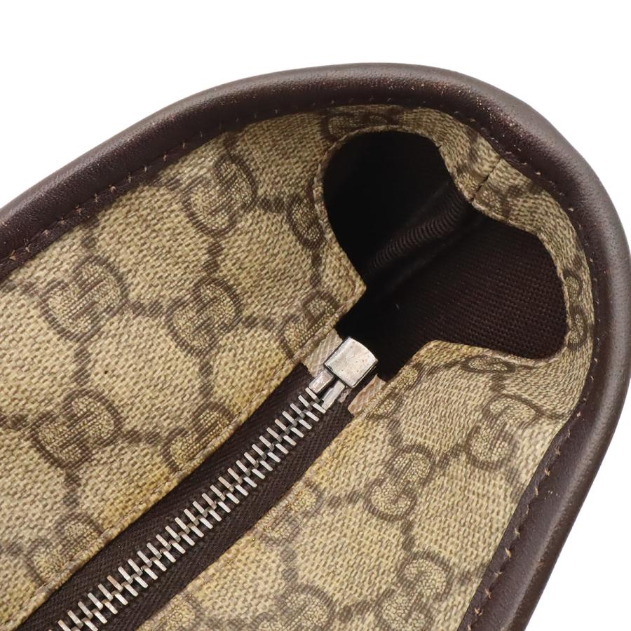 GUCCI グッチ GGスプリーム GGプラス トートバッグ ショルダーバッグ セミショルダー PVC レザー カーキベージュ ダークブラウン 211137 | GUCCI | 06