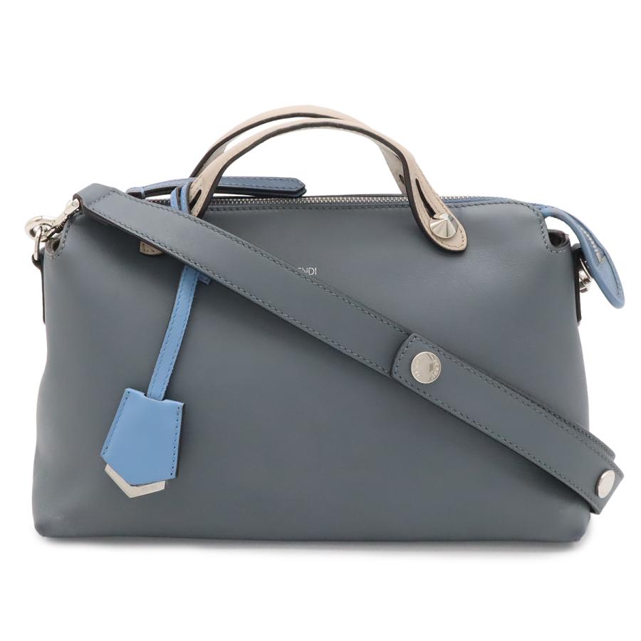 FENDI フェンディ BY THE WAY バイザウェイ ミディアム ハンドバッグ 2WAYショルダーバッグ トリコロール レザー ブルーグレー | FENDI
