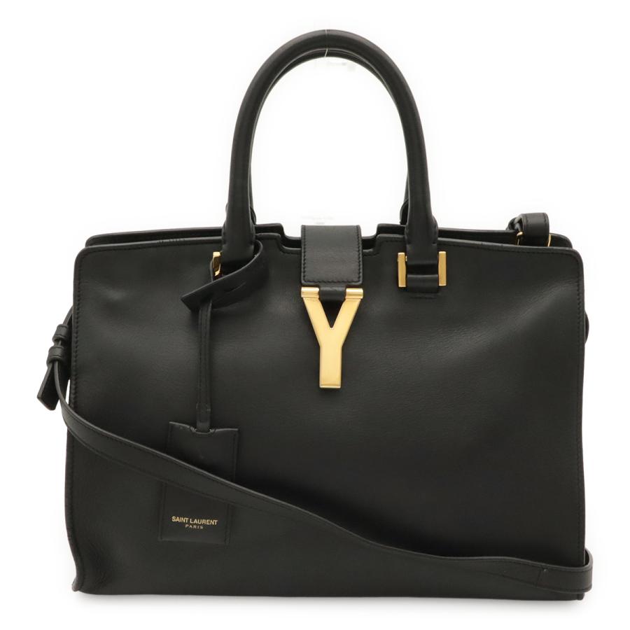 SAINT LAURENT PARIS サン ローラン パリ YSL イブサンローラン Yライン プチカバス ハンドバッグ 2WAY ショルダーバッグ レザー | 