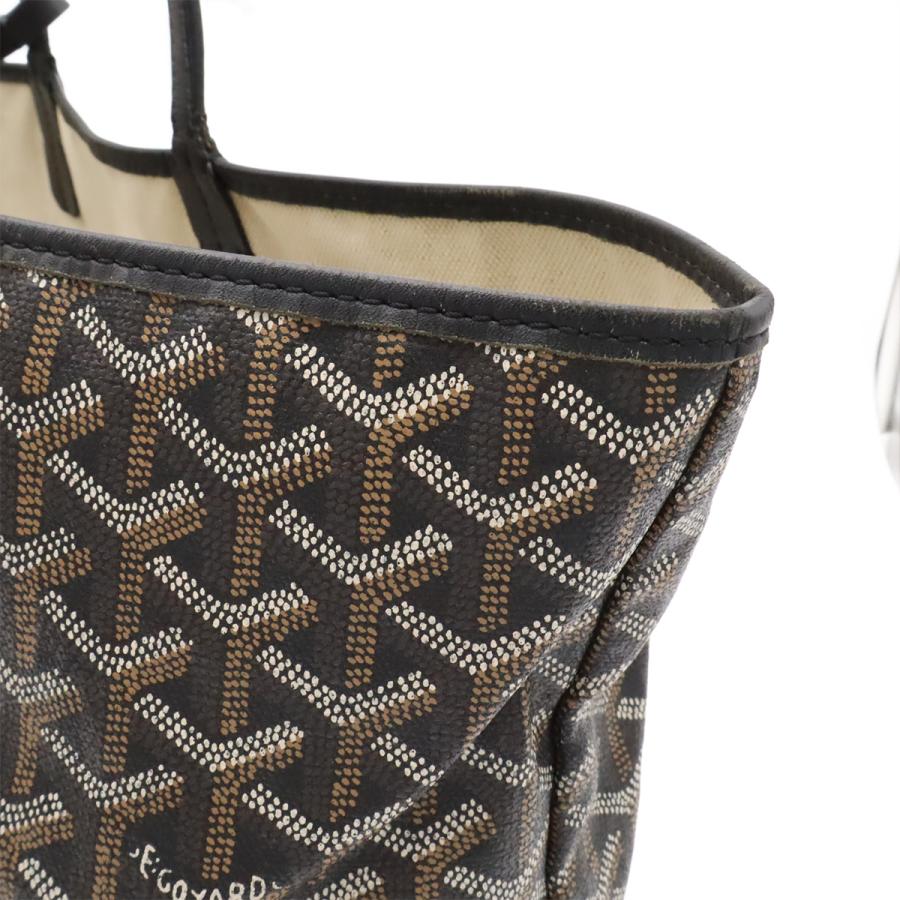 GOYARD ゴヤール サンルイPM トートバッグ ショルダーバッグ コーティングキャンバス PVC レザー ブラック 黒 ホワイト 白 ポーチ付き | GOYARD | 04