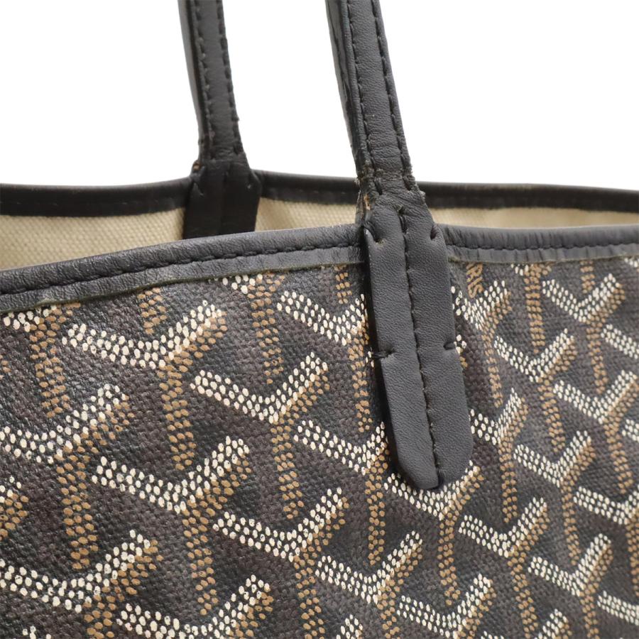 GOYARD ゴヤール サンルイPM トートバッグ ショルダーバッグ コーティングキャンバス PVC レザー ブラック 黒 ホワイト 白 ポーチ付き | GOYARD | 05