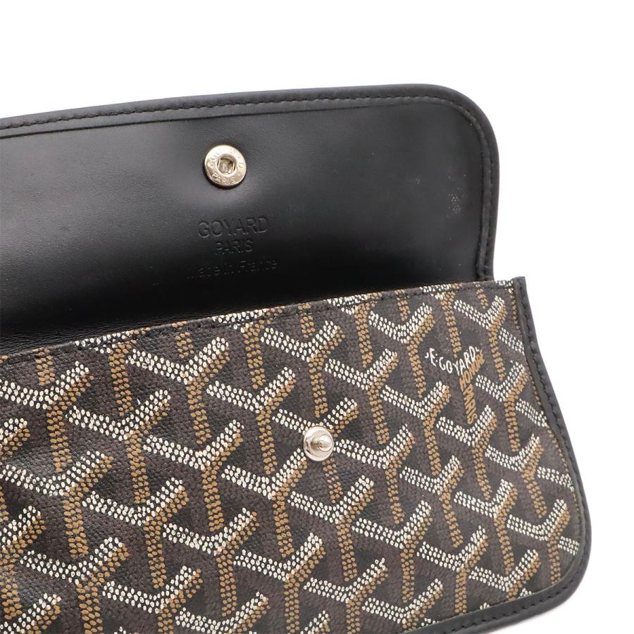 GOYARD ゴヤール サンルイPM トートバッグ ショルダーバッグ コーティングキャンバス PVC レザー ブラック 黒 ホワイト 白 ポーチ付き | GOYARD | 08