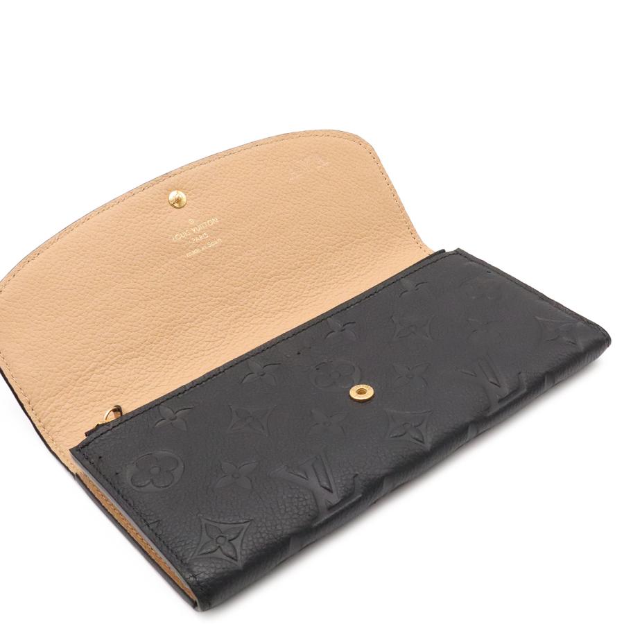 LOUIS VUITTON ルイ ヴィトン モノグラムアンプラント ポルトフォイユ エミリー 2つ折長財布 二つ折り ノワール 黒 ブラック ネーム入り | LOUIS VUITTON | 04