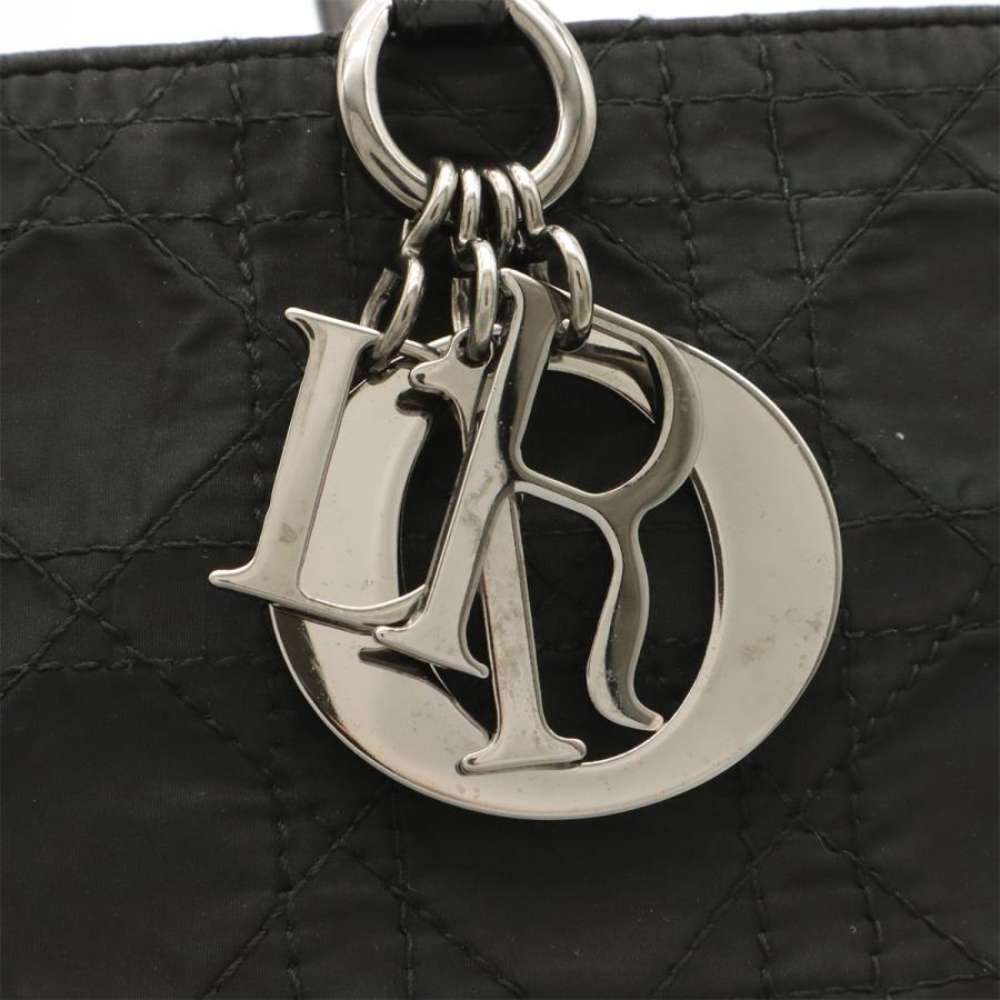Christian Dior クリスチャン ディオール レディディオール カナージュ ハンドバッグ トートバッグ ナイロン レザー ブラック 黒 | Christian Dior | 04
