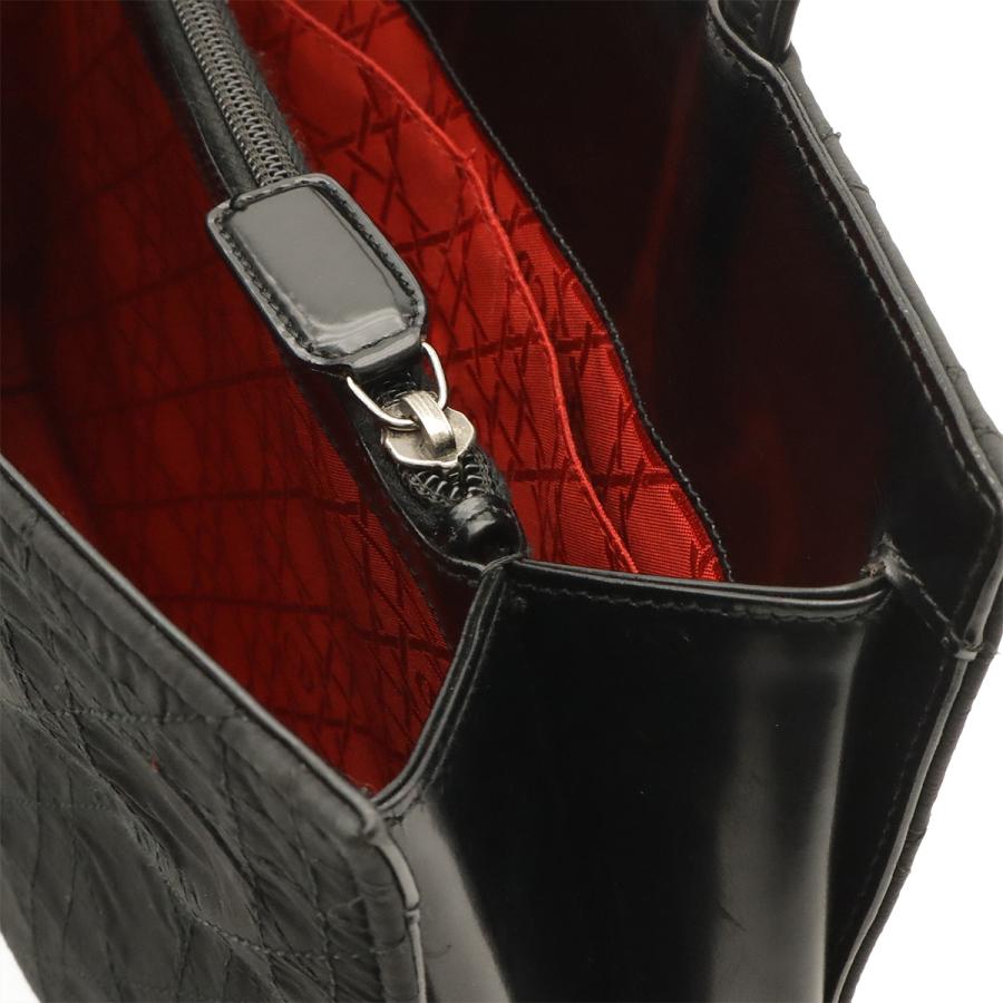 Christian Dior クリスチャン ディオール レディディオール カナージュ ハンドバッグ トートバッグ ナイロン レザー ブラック 黒 | Christian Dior | 06