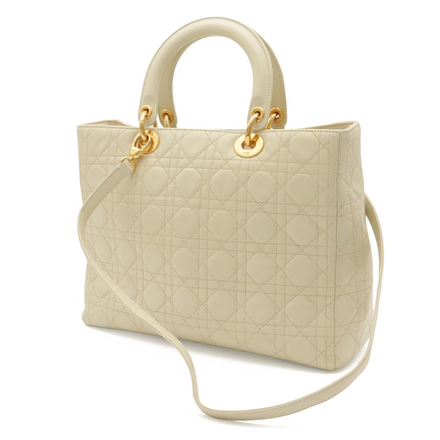 Christian Dior クリスチャン ディオール レディディオール カナージュ ハンドバッグ 2WAY ショルダーバッグ レザー クリーム | Christian Dior | 01
