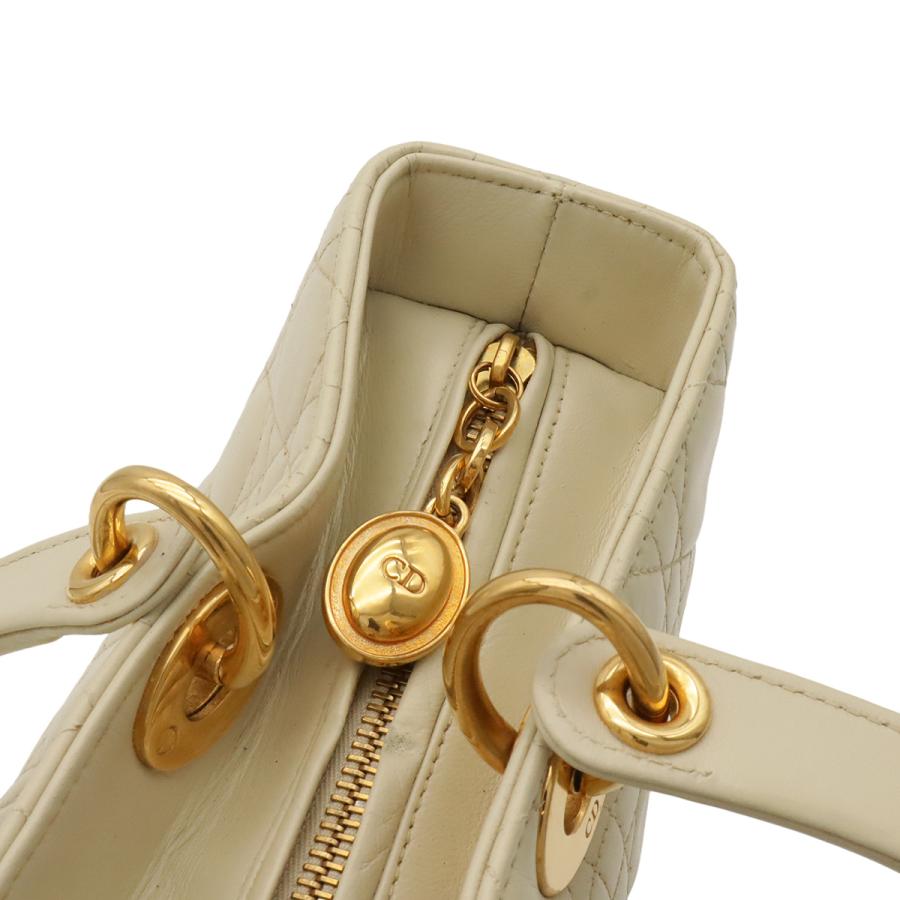 Christian Dior クリスチャン ディオール レディディオール カナージュ ハンドバッグ 2WAY ショルダーバッグ レザー クリーム | Christian Dior | 06