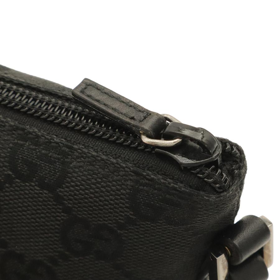 GUCCI グッチ GGキャンバス アクセサリーポーチ サブバッグ ハンドバッグ パーティーバッグ ブラック 黒 シルバー金具 07198 | GUCCI | 06