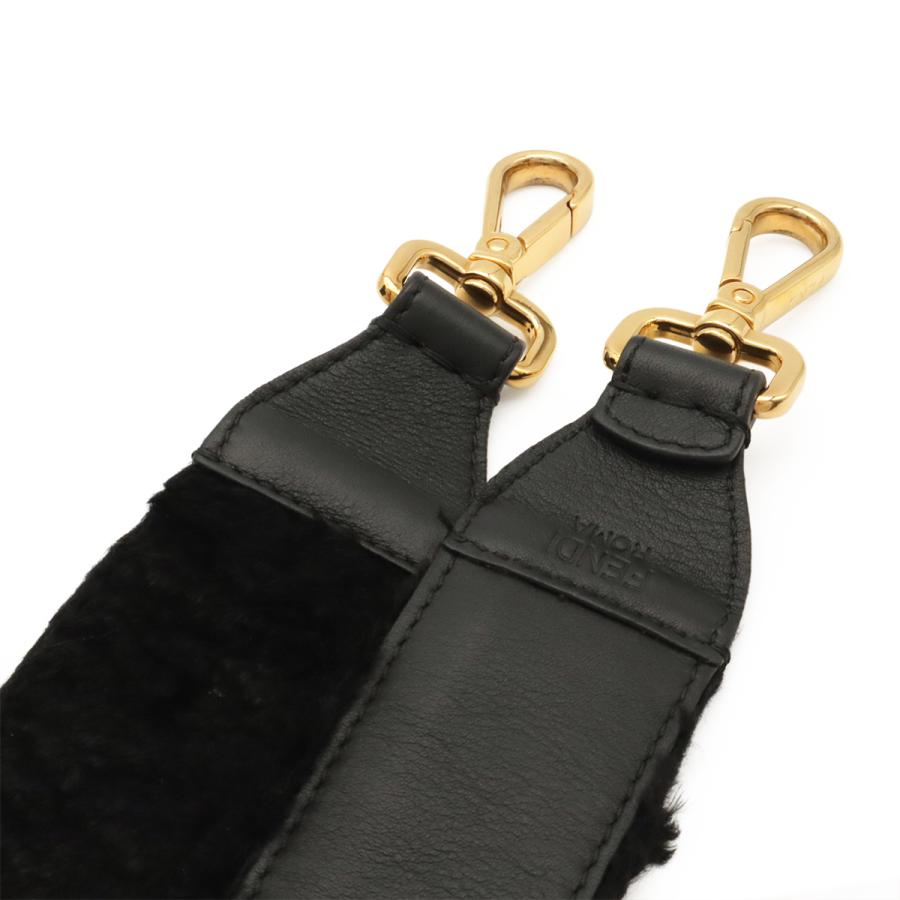 FENDI フェンディ キャナイエフ Fロゴ ハンドバッグ フラップバッグ 2WAY ショルダーバッグ セミショルダー ファー レザー ブラック 黒 | FENDI | 04