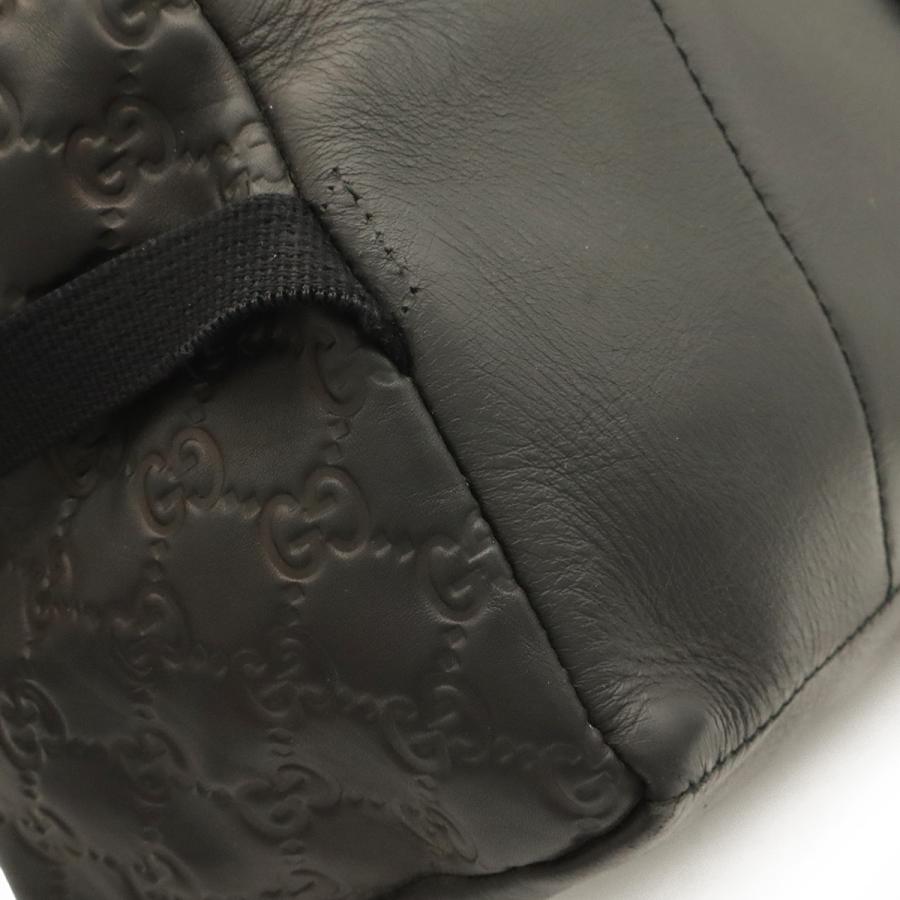 GUCCI グッチ グッチシマ バックパック リュックサック デイパック ラバーコーティングレザー ブラック 黒 シルバー金具 268184 | GUCCI | 04