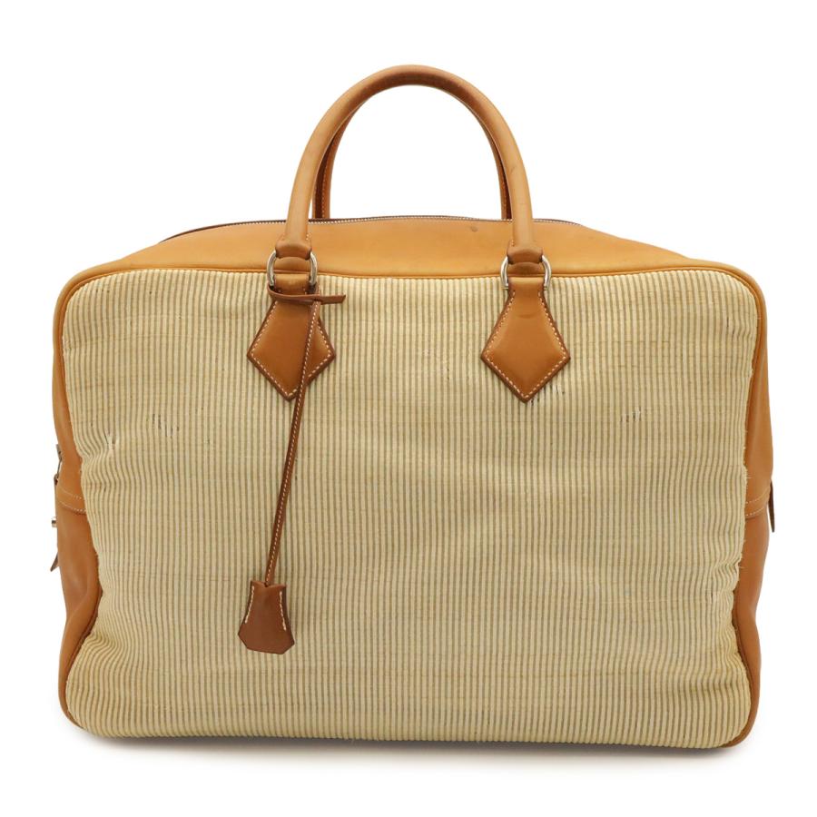 HERMES エルメス ヴィクトリア45 ボストンバッグ 旅行カバン トラベルバッグ クリノラン ヴォーガリバー レザー ナチュラル | HERMES