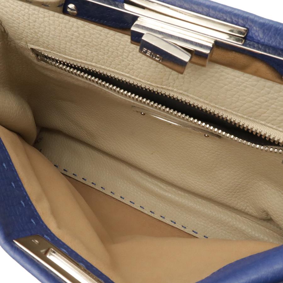 FENDI フェンディ セレリア ピーカブー レギュラー ハンドバッグ トートバッグ 2WAY ショルダーバッグ レザー ブルー 青 シルバー金具 | FENDI | 05