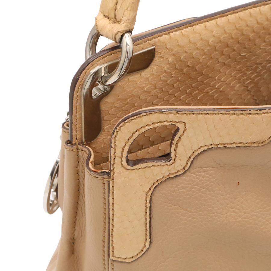 Cartier カルティエ マルチェロ ドゥ カルティエ パイソン 蛇 ワンショルダー ショルダーバッグ トートバッグ 肩掛け レザー ベージュ | Cartier | 03