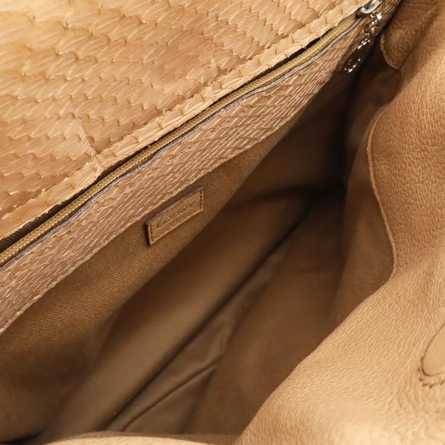 Cartier カルティエ マルチェロ ドゥ カルティエ パイソン 蛇 ワンショルダー ショルダーバッグ トートバッグ 肩掛け レザー ベージュ | Cartier | 06