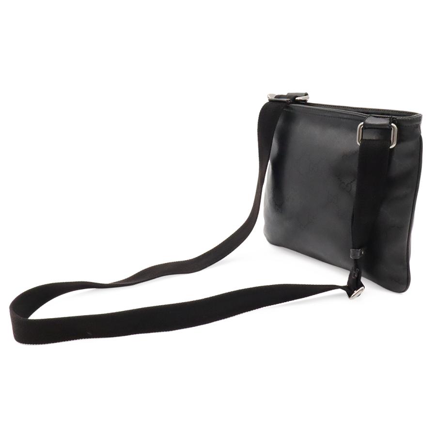 GUCCI グッチ GGインプリメ ショルダーバッグ ポシェット サコッシュ 斜め掛け PVC レザー ブラック 黒 シルバー金具 201538 | GUCCI | 01