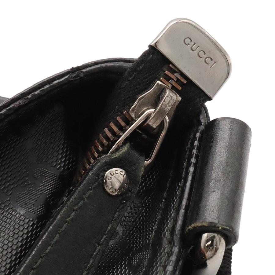 GUCCI グッチ GGインプリメ ショルダーバッグ ポシェット サコッシュ 斜め掛け PVC レザー ブラック 黒 シルバー金具 201538 | GUCCI | 06