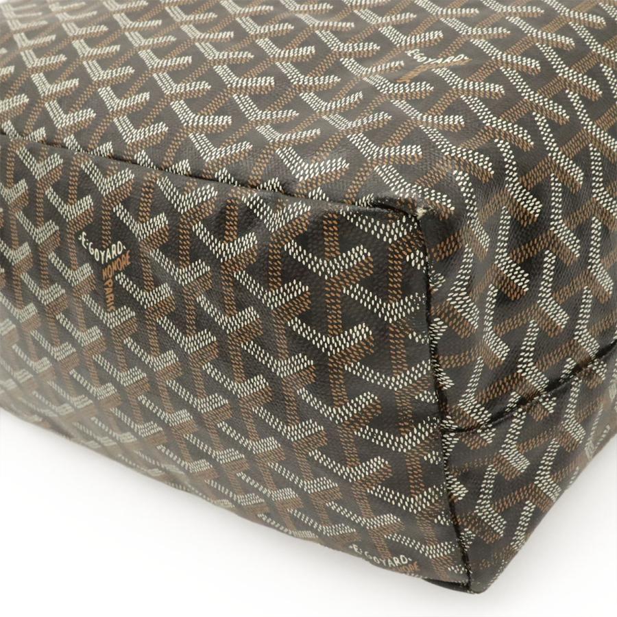 GOYARD ゴヤール サンルイPM トートバッグ ショルダーバッグ コーティングキャンバス PVC レザー ブラック 黒 ブラウン 茶 ポーチ付き | GOYARD | 02