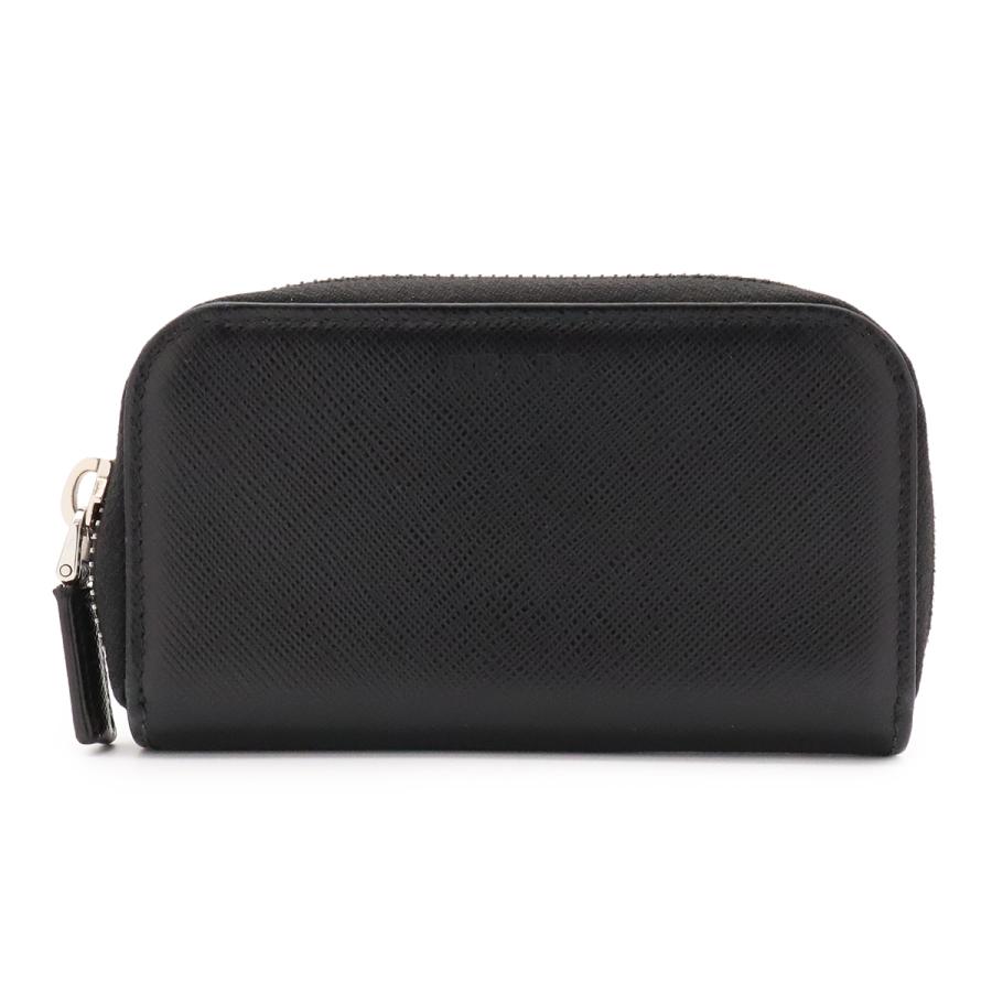 PRADA プラダ SAFFIANO サフィアーノ キーケース 6連 ラウンドファスナー レザー NERO 黒 ブラック シルバー金具 国内アウトレット購入品 | PRADA