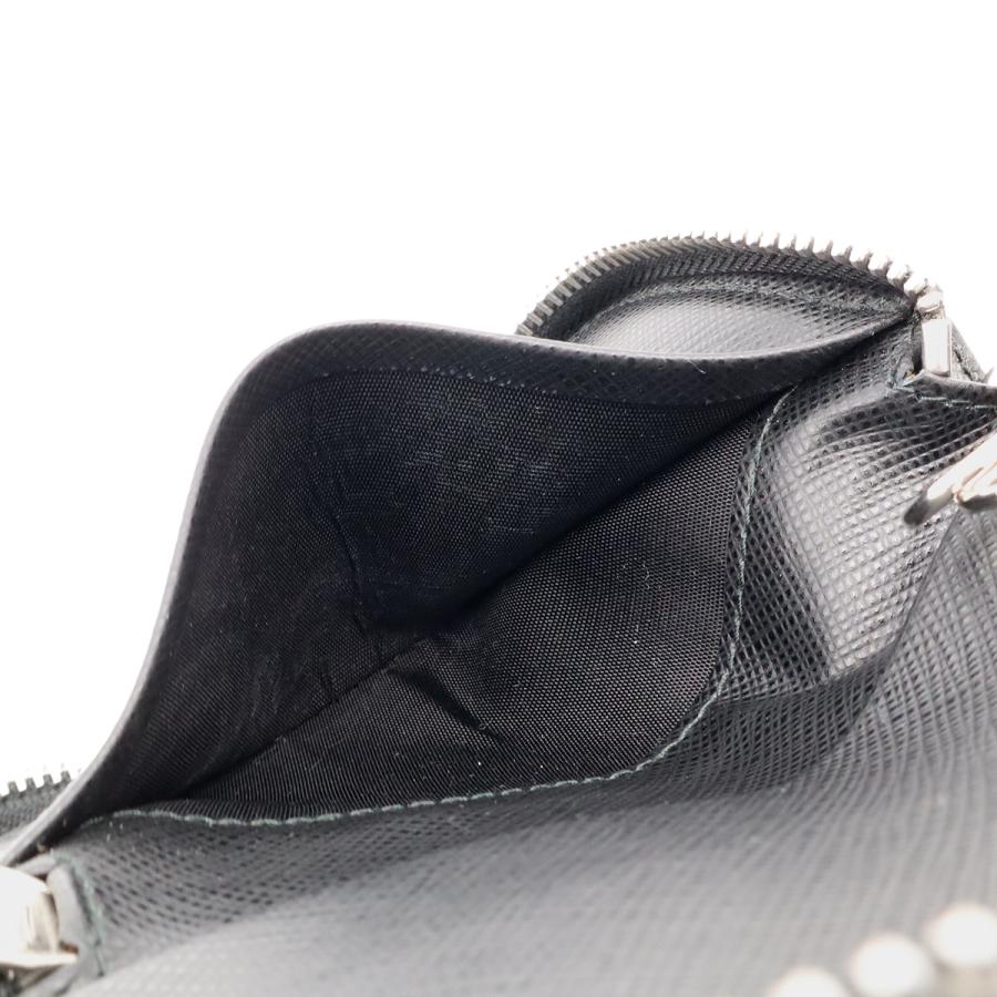 PRADA プラダ SAFFIANO サフィアーノ キーケース 6連 ラウンドファスナー レザー NERO 黒 ブラック シルバー金具 国内アウトレット購入品 | PRADA | 07