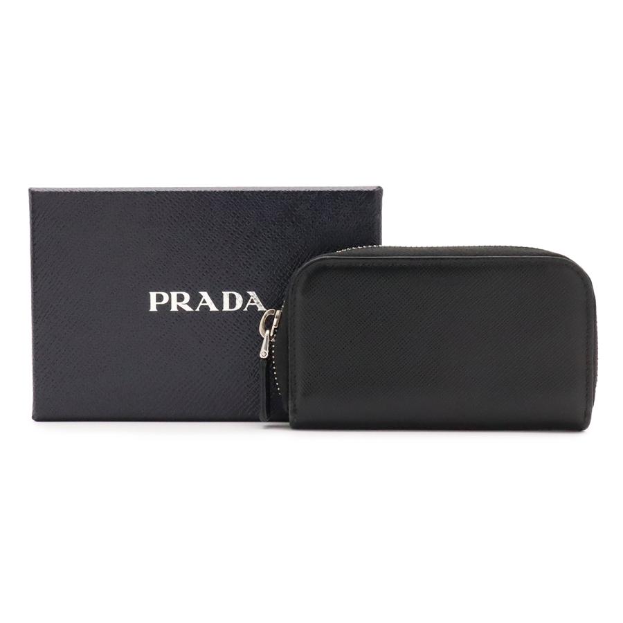 PRADA プラダ SAFFIANO サフィアーノ キーケース 6連 ラウンドファスナー レザー NERO 黒 ブラック シルバー金具 国内アウトレット購入品 | PRADA | 08