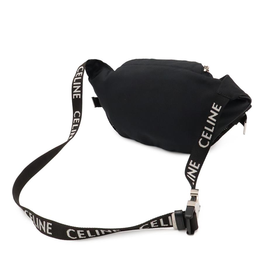 CELINE セリーヌ ミディアム トレッキング ベルトバッグ ロゴ ボディバッグ クロスボディ ナイロン ブラック 黒 ホワイト 白 198682 | CELINE | 01