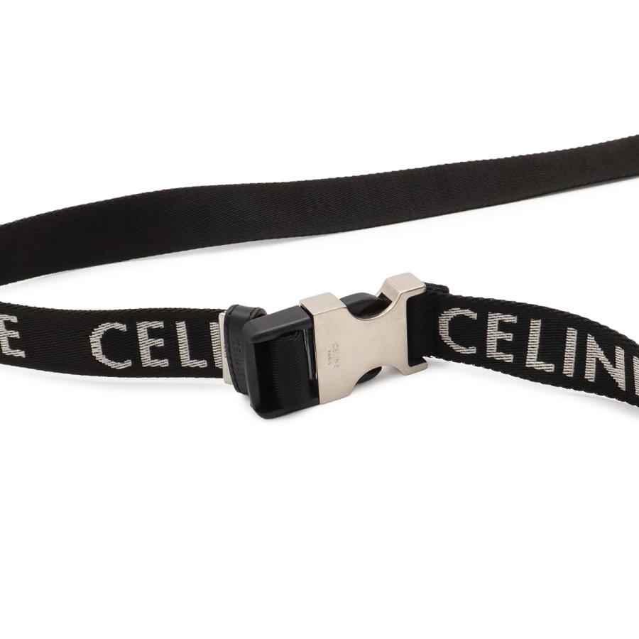 CELINE セリーヌ ミディアム トレッキング ベルトバッグ ロゴ ボディバッグ クロスボディ ナイロン ブラック 黒 ホワイト 白 198682 | CELINE | 03