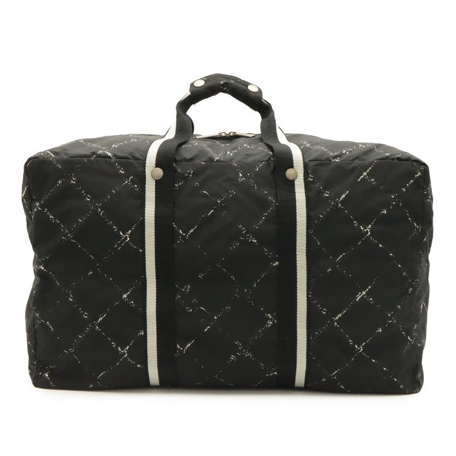 CHANEL シャネル トラベルライン ボストンバッグ トラベルバッグ 旅行カバン ナイロン ブラック 黒 レッド 赤 | CHANEL