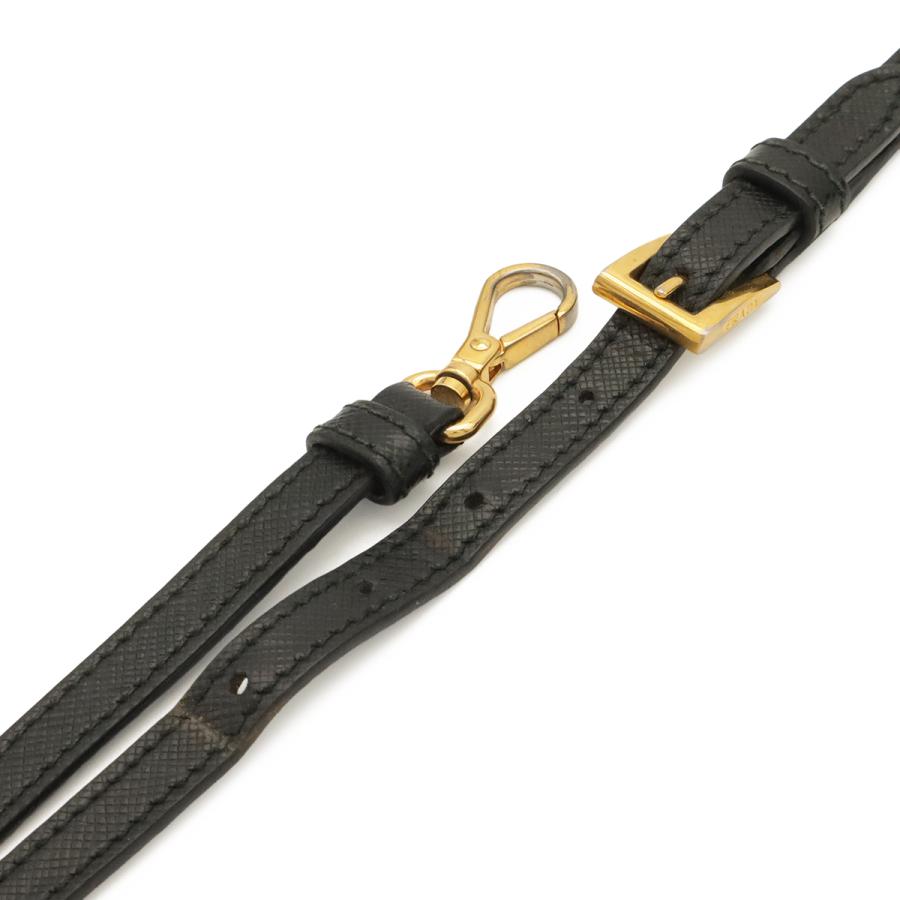 PRADA プラダ ロゴ ショルダーバッグ ショルダーポーチ ポシェット 2WAY クラッチバッグ レザー NERO 黒 ブラック 海外ブティック購入品 | PRADA | 03