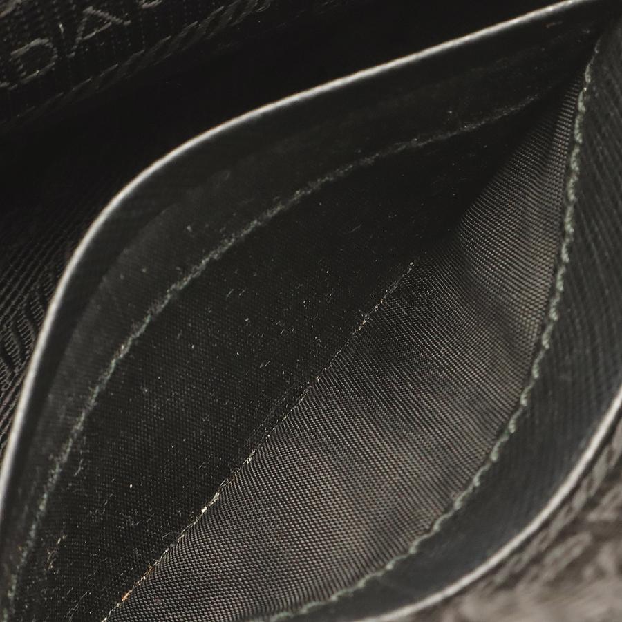 PRADA プラダ ロゴ ショルダーバッグ ショルダーポーチ ポシェット 2WAY クラッチバッグ レザー NERO 黒 ブラック 海外ブティック購入品 | PRADA | 06
