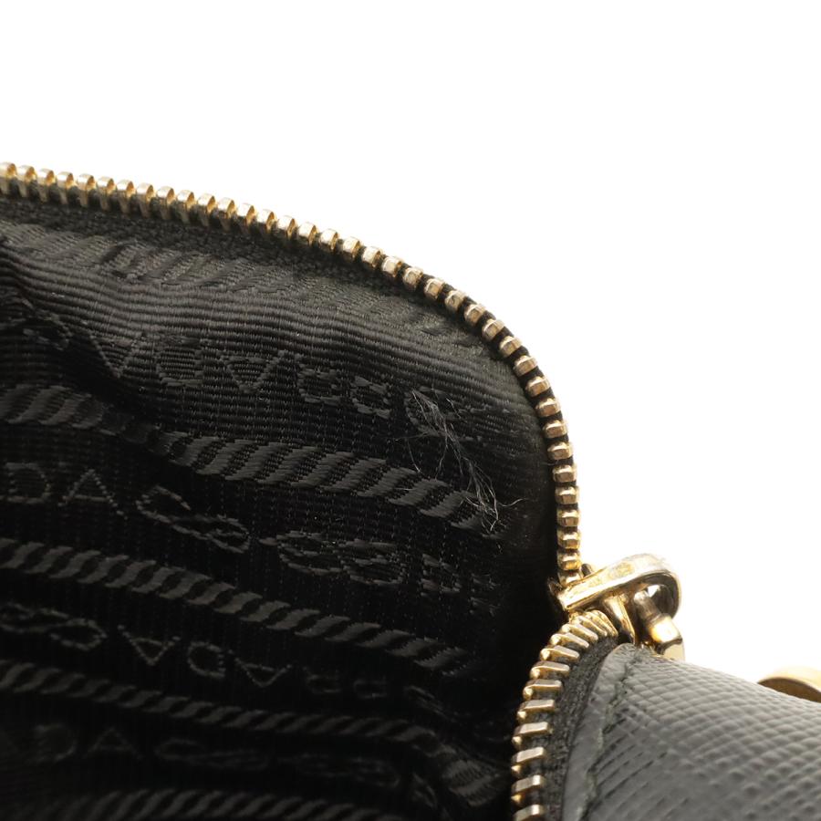 PRADA プラダ ロゴ ショルダーバッグ ショルダーポーチ ポシェット 2WAY クラッチバッグ レザー NERO 黒 ブラック 海外ブティック購入品 | PRADA | 08